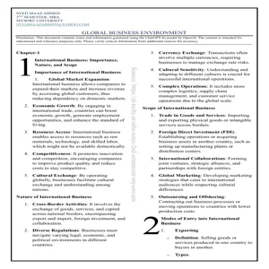 Global Business Environment Preview