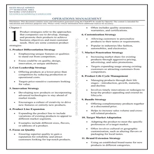 Operations Management Preview